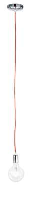 Lampadario sospensione moderna filo rosso lampadina a vista 39573 LUCI MODERNE