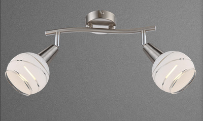 Faretti 2 luci orientabili vetro a pallina con lampadine LED incluse 54341-2 GLOBO LIGHTING