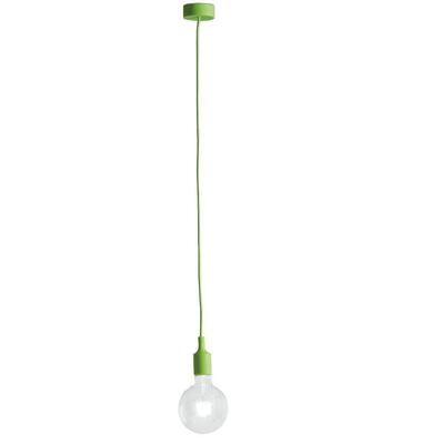 Lampadario a sospensione in silicone e cavo tessuto verde I-SILICON/PD-VDE LUCI E COLORI