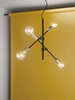 Sospensione 4 luci stile industrial nero opaco 6602N PERENZ
