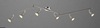 Lampada applique o plafonieria 6 faretti nickel orientabili lunga 145cm 57991-6 GLOBO LIGHTING - foto 4