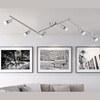Lampada applique o plafonieria 6 faretti nickel orientabili lunga 145cm 57991-6 GLOBO LIGHTING
