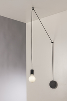 Lampada a parete o a soffitto con lampadina a vista cavo nero 5 metri 39670 LUCI MODERNE