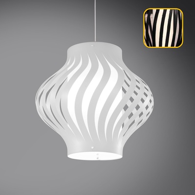 Lampadario sospensione leggera design nera plastica forme sinuose  43268