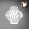 Lampadario sospensione leggera design nera plastica forme sinuose  43268