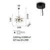 Ulteriore dettaglio di Lampadario a sospensione con 24 luci a vista nero SPARK SP24 IDEAL LUX