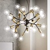 Lampadario a sospensione con 24 luci a vista nero SPARK SP24 IDEAL LUX