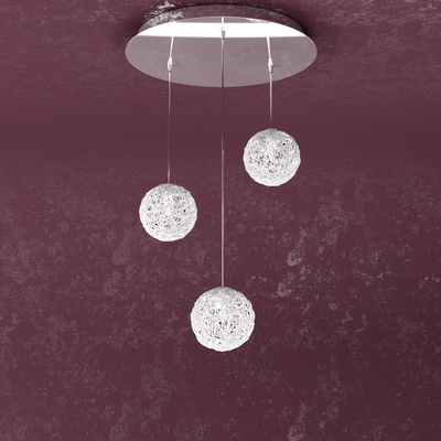 Lampadario a sospensione a 3 luci con fili e pallina metallo 1098/S3-GO WILLOW TOP LIGHT