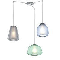 Lampadario moderno vetri colorati blu verde fume design diversi modelli  43317