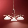 Lampadario con 3 cappelli in vetro bianco e montatura avorio 02712/S3 LAM 4280 DUE P