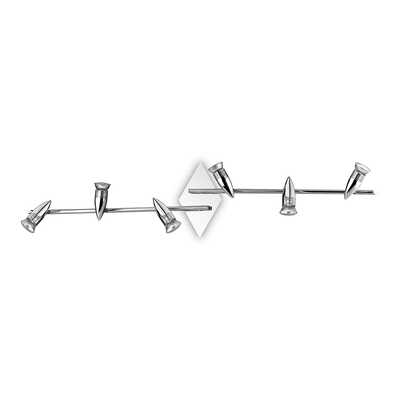 Applique o plafoniera 6 faretti cromati lucidi ALFA PL6 CROMO IDEAL LUX