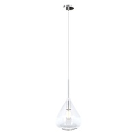 Lampadario a sospensione moderno in vetro trasparente 1 luce 1177CR/S1-TR KONA TOP LIGHT