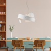 Immagine aggiuntiva di Lampadario a spirale fasce in metallo bianco opaco moderno 3 lampadine  42386
