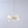 Particolare di Lampadario a spirale fasce in metallo bianco opaco moderno 3 lampadine  42386