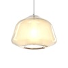 Lampada a sospensione ambra in vetro design morbido e moderno  43279
