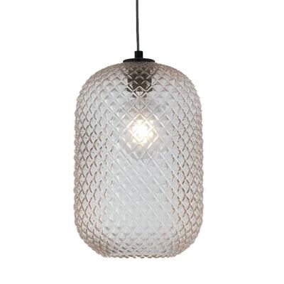 Lampadario moderno vetro ambra adatto ingresso o bagno a sospensione 42632 LUCI MODERNE