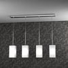Immagine aggiuntiva di Lampadario vetro quadro lineare su asta 4 luci verticale minimal  45661