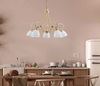 Immagine aggiuntiva di Lampadario classico shabby moderno 5 luci montatura avorio  43161