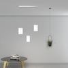 Immagine aggiuntiva di Lampadario multiplo lineare 3 luci in vetro quadro verticale minimal  45659