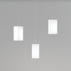 Lampadario multiplo lineare 3 luci in vetro quadro verticale minimal  45659