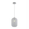 Immagine aggiuntiva di Lampadario vetro bianco sfaccettato ovale moderno 20x35cm  42633