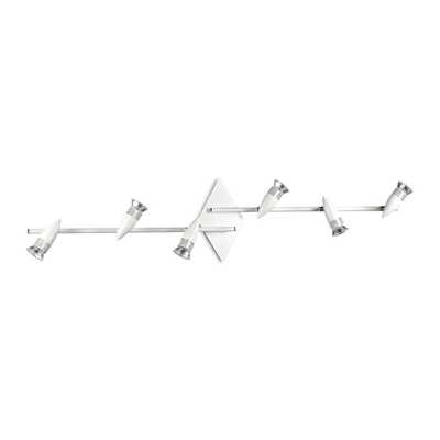 Lampadario soffitto o parete 6 faretti bianchi ALFA PL6 BIANCO IDEAL LUX