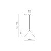 Misure lampadario a cono 40cm