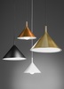 Varianti colore e misure lampadario metallo cono