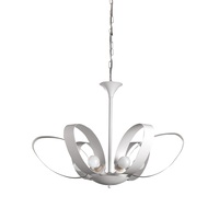 Lampadario grande 75cm multi ellisse in metallo bianco 6 luci moderno  41417