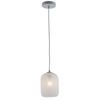 Immagine aggiuntiva di Lampadario moderno ovale piccolo bianco satinato 15x20cm  42628