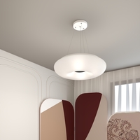 Lampadario bottone deco bianco nero o sabbia 52cm 4 luci E27 1217/SG BENNY TOP LIGHT