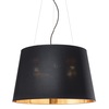 Lampadario 4 luci nero e oro caldi riflessi paralume trapezio 50cm NORDIK SP4 IDEAL LUX