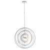 Immagine aggiuntiva di Lampadario multi cerchi concentrici bianco moderno 50cm  43862