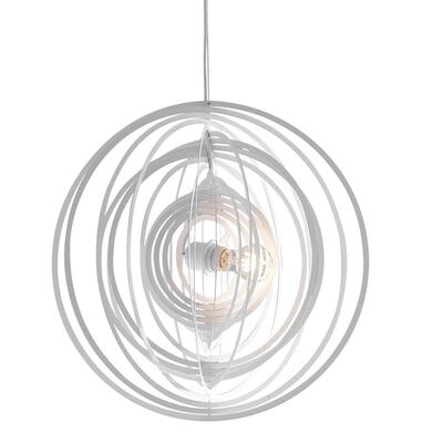 Lampadario multi cerchi concentrici bianco grande moderno 50cm LUCI