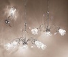 Lampadario classico moderno 5 luci cromato con fiori cristallo trasparente BETTA/S5/CRI DUE P