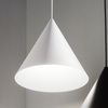 Lampadario moderno a sospensione cono in metallo bianco 30cm A-LINE SP1 D30 BIANCO IDEAL LUX