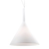 Immagine aggiuntiva di Lampadario in vetro bianco a cono coppa 35cm e stelo lungo COCKTAIL SP1 BIG