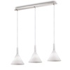 Lampadario tripla coppa lineare vetro bianco COCKTAIL SP3 IDEAL LUX