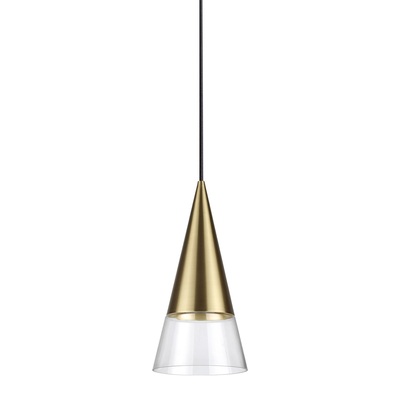 Lampadario ottone a forma di cono comodini o penisole CONO SP1 OTTONE IDEAL LUX
