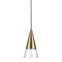Lampadario ottone a forma di cono comodini o penisole CONO SP1 OTTONE IDEAL LUX