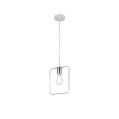Lampadario cornice di luce bianca geometrica in metallo  45573