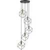 Immagine aggiuntiva di Lampadario nero con 5 cubetti di metallo aperti ICE SP5 NERO IDEAL LUX