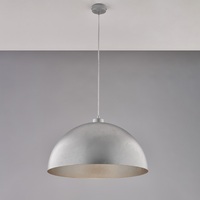 Sospensione lampadario a cupola 50cm foglia argento camera da letto MARCUS LUCI E COLORI