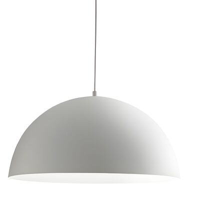 Lampadario cupola bianco 50cm luce per tavolo soggiorno  44379