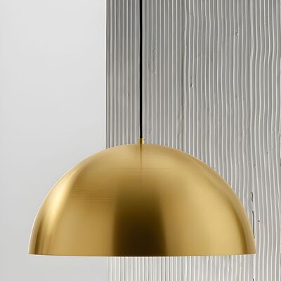 Lampadario ottone satinato moderno a cupola 50cm camera da letto o soggiorno  44381