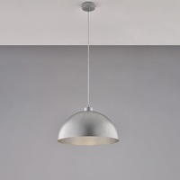 Lampadario a sospensione piccola cupola 35cm argento anticato MARCUS LUCI E COLORI