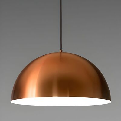 Lampadario rame cupola 50cm soggiorno design senza tempo  44382
