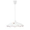 Lampadario sospensione ondulata con decoro marrone fiorellini  42351