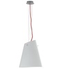 Lampadario a sospensione vetro bianco 35 cm 3 luci trapezio 41954 LUCI MODERNE