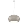 Lampadario moderno 42cm vetro design cupola tortora lucido 1218/S42-TO CASPER TOP LIGHT